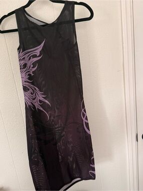 Von Dutch
Rhinestone Mesh Dress (Dark Purple)